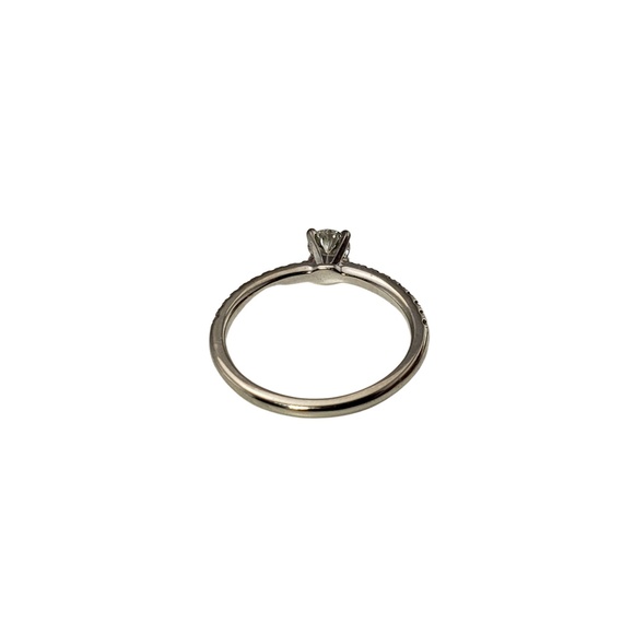 Vintage Blue Nile 14 Karat White Gold Diamond Engagement Ring Size 6.75 #12723 - Picture 5 of 10